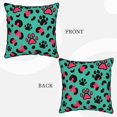 thumbnail image 7 of DouZhe Velvet Decorative Throw Pillow Covers Set of 2, Soft Square Cushion Cover with Invisible Zipper Leopard Dog Paw Camo Printing, 20"x20", 7 of 7