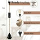 thumbnail image 2 of Pares de cable de lámpara de cuerda de cáñamo de 4,5 m, interruptor de enchufe E27 con cable de cable de bombilla, para lámpara de bricolaje, lámpara colgante, lámpara colgante industrial, lámpara vin Feliz Sencillez, 2 of 5