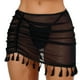 thumbnail image 1 of MKLEKYY Trajes De Baño Mujer Curvy Women Sheer Wrap Knot Waist Skirt Cover Up Skirt Beach Wrap Bikini Shiny Wraps Cover Ups For Swimwear, 1 of 6