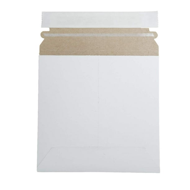 Hard Stay Flat White Mailers Envelopes with SelfSeal Tape for
