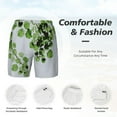 thumbnail image 5 of Sigee Watercolor Green Leaves Print Mens Swim Trunks with Compression Liner Quick Dry Swim Stretch Beach Shorts with Pockets,S-3XL, 5 of 7
