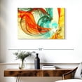 thumbnail image 3 of Elephant Stock Energy Dynamic Abstract Wall Art - Horizontal Canvas Wall Art - Living Room Wall Decor - Abstract Canvas - Orange And Turquoise Decor - 36" x 24", 3 of 8