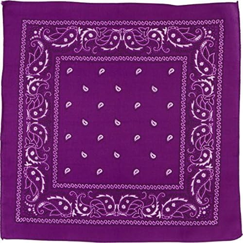 Purple Paisley Bandana 20