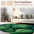 thumbnail image 2 of Flatwoven High Traffic Area Rug, Vibrant Monstera Inspired Decor, Non Slip, Stain Resistant, Washable Area Rugs for Living Room, Bedroom(Green, 6X9), 2 of 8