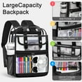 thumbnail image 7 of KOITHOT Clear Backpacks Large Heavy Duty PVC Waterproof Transparent Bookbag for School Adult Work, Black, 7 of 7