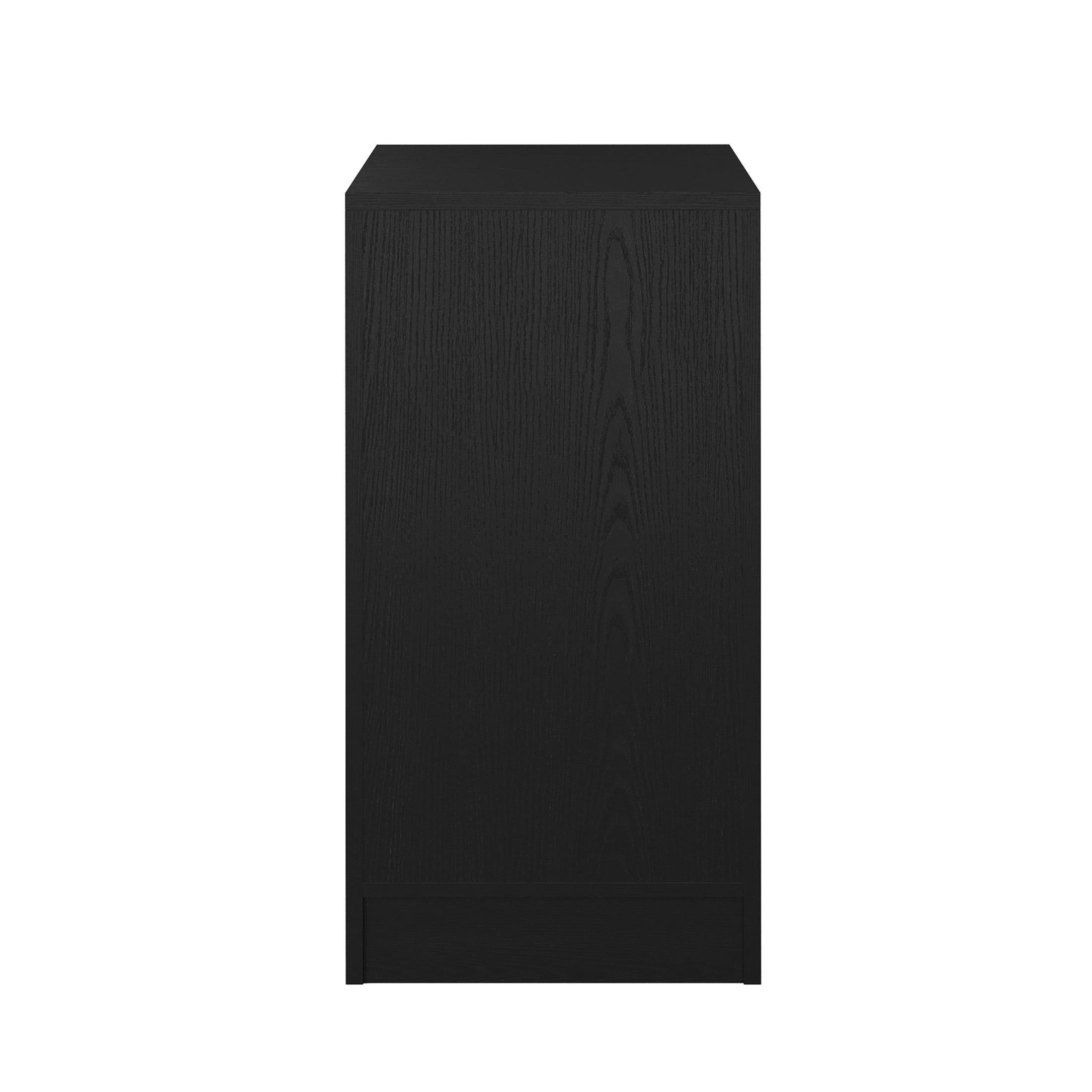 Martha Stewart Home Office Modular 3 Drawer File Cabinet in Black with Oil Rubbed Bronze Hardware