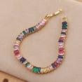 thumbnail image 5 of Bracelet Mode Double Rangée Zircon style Ins K Or Bracelet Femme Recta, 5 of 5