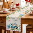 thumbnail image 5 of Easter Table Runner 90 Inches Long Farmhouse Dress Scarves, Pink Plaid Blue Truck Eggs Bunny Retro Art Dining Tablerunner for Coffee Table/Kitchen Island/Party Décor, 13" x 90", 5 of 8