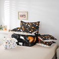 thumbnail image 6 of Manfei Happy Halloween Ghosts 7-Piece Twin Bedding,Boys Friendly Pattern Bedding Comforter Set,Black,Halloween Reversible, 6 of 7