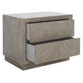 thumbnail image 6 of SAFAVIEH Couture Steve Contemporary Nightstand with 2 Drawers, Light Grey, 6 of 14