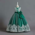 thumbnail image 1 of SUEE Flower Girls Dress for Wedding Bow-Knot Princess Long Ball Gown, 4-13 Year, 1 of 8