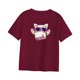 thumbnail image 4 of Camiseta para Mujer Camiseta Básica Ropa Cómoda Tops Elegantes De Manga Corta Tops De Verano para Vacaciones Compras Mochilero Oficina Rojo Yinane Camiseta para mujer, 4 of 8