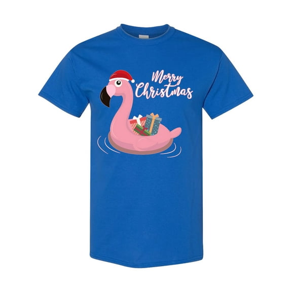 Inktastic Flamingo Merry Christmas T-Shirt