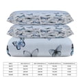 thumbnail image 2 of 3 Pcs Soft Bedding Set, Includes 1 Duvet Cover with Zipper And 2 Pillow Shams,Blue Gradient Butterfly Full(79"×90"), 2 of 8