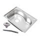 thumbnail image 4 of Fregadero de cocina con de colador, lavabo profundo de acero inoxidable reforzado para baño, estación de trabajo, mejoras para hogar,, 4 of 8