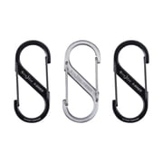 Nite Ize S-Biner Dual Carabiner #2 - 3 Pack - Stainless Steel and Black