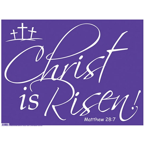 Yard SignChrist is Risen (Purple)