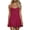 Pink, variant on Qiopertar Linen Mini Dress for Women Solid Color Casual Ruffle Hem A-Line Short Skirt Dress, Navy XXL