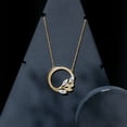 thumbnail image 6 of Rosec Jewels Certified Moissanite Eternity Necklace for Women - Nature Inspired Necklace (D-VS1 Quality) - Jewelry Box Included, 10K Yellow Gold, 6 of 8