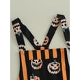 thumbnail image 6 of Wassery Children Boys Girls Halloween Straps Overalls Pumpkin Print Sleeveless Suspenders Jumpsuit Bib Pants with Pocket Newborn Kids Cute Halloween Clothes, 6 of 8