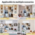 thumbnail image 6 of Abstract Gray Brown Kitchen Curtains 84 Inch Length, Oil Painting Color Blocks Grommet Top Bedroom Living Room Curtains, Light Filtering Cafe Curtain Drapes 2 Panels Set 104''x84'', 6 of 9