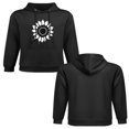 thumbnail image 2 of Sudadera con capucha y estampado de girasol monocromático, mezcla de algodón suave, manga larga informal para hombre y mujer, 2 of 5