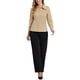 thumbnail image 2 of Camisa de chiffon de manga larga con cuello puntiagudo para mujer INSPIRE CHIC color caqui L, 2 of 6