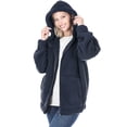 thumbnail image 3 of KOGMO Women's Soft Sherpa Zip Up Jacket with Hoodie, 3 of 4