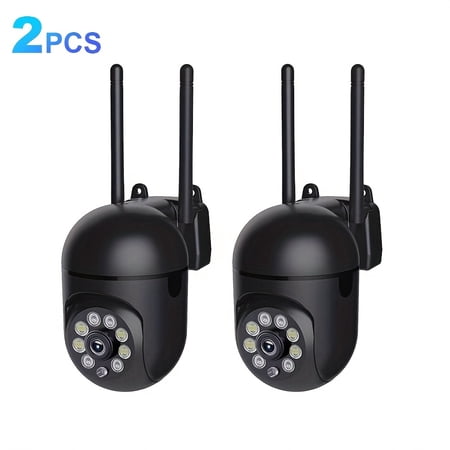 Set of 2 Wifi-Enabled Dome Security Cameras,Featuring 3MP Full HD Resolution, 360-Degree Panoramic View, PTZ Control,Motion Detection Alerts, Full-Color Vision for Day And Night,Two-Way Communication