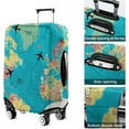 thumbnail image 5 of Travel Luggage Cover Suitcase Protector Fits 18-32 Inch Luggage Wheel Covers Patterned Travel Related Items Flower Luggage Protector Elastic Luggage Anti-scratch Suitcase Cover XL, 5 of 6