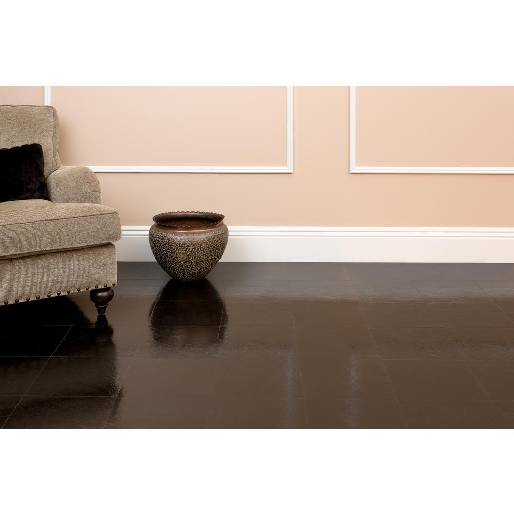 Solid Black Vinyl Floor Tiles Self Adhesive Stick and Peel 12'' x 12'' 4-Pack (80 Pieces) - image 2 of 2