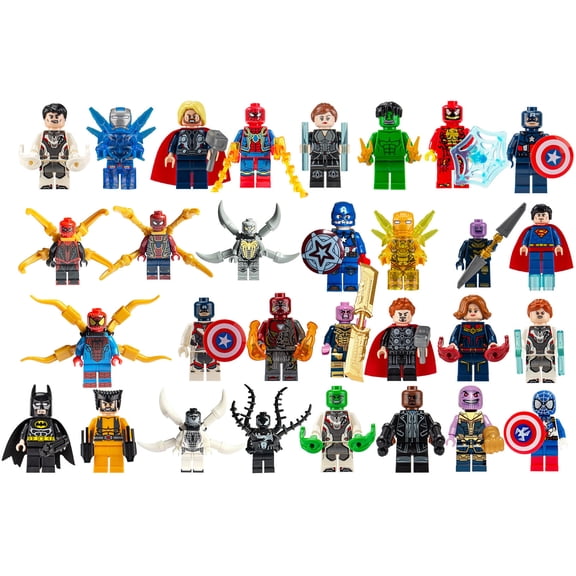 Super heros(30Pcs)action figure Building Blocks Set, 1.77 inch mimifigures Kits Best Gift for Boys Kids