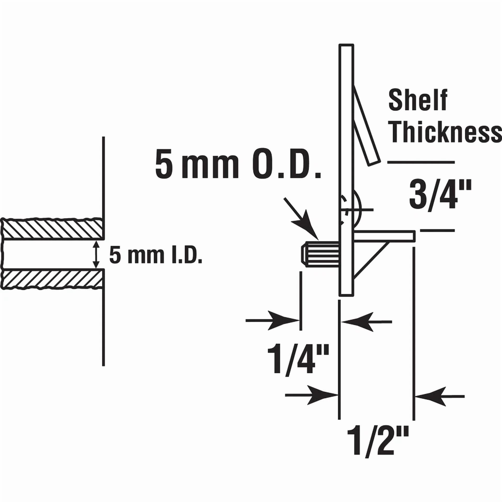 Zyler - Prime-Line U 11301 Self-Locking Shelf Support Pegs (4 Pack), Clear