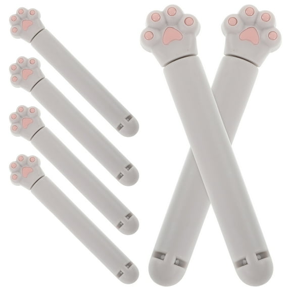 NIAIZEK 6-Pack Heavy Duty Plastic Bag Sealing Clips in Light Grey for Food, Snacks, and Kitchen Storage