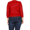 thumbnail image 4 of Women's Plus Size Long Sleeves Lightweight Open Solid Sweater Bolero Cardigan S-3XL, 4 of 5