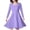 Purple, variant on Girls Sundress Western Style Long Sleeved Small Floral Shawl Princess Style Girls' Tutu Dress For Girls Size 4-5T