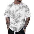 thumbnail image 2 of Tie Dye T Shirts for Men 2026 Summer Casual Short Sleeve Crewneck Camo Print Tee Shirt Streetwear, 2 of 5