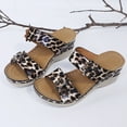 thumbnail image 6 of Mostsola Womens Sandals Open Toe Leopard Print Wedge Sandals with Arch Support Comfortable Heels, 6 of 8