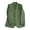 Army Green, variant on Single Breasted Button Blazer for Women Casual Notched Lapel Long Sleeve Jacket with Shoulder Pads Relaxed Solid Color Suit Coat with Pocket XXL