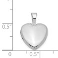thumbnail image 2 of Beautiful Sterling Silver Rhodium-plated Polished 12mm Heart Locket, 2 of 2