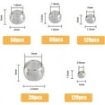thumbnail image 2 of 400pcs Brass Crimp Beads Silver Spacer Loose Ball Beads Hypoallergenic Rondelle Jewelry Beads, 2 of 9
