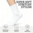 thumbnail image 6 of YOMYM Women Casual Calf Socks - Cotton Crew Socks, Soft Athletic Cushioned Above Ankle Sock 8 Pairs, 6 of 8