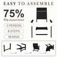 thumbnail image 5 of FUNDAZE HDPE Oversized Adirondack Chair, Outdoor Patio Lawn Chairs, Outside HDPE Chairs with Solid Slat Backrest for Lawn, Yard & Poolside, Black, 5 of 8
