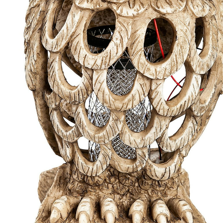 Evergreen Solar Powered Light Owl Garden Statuary, Outdoor Safe