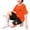 B057-Orange, variant on NIEWTR Toddler Baby Boy Summer Clothes Checkered Palm Tree Print Shirt Tops and Shorts Set 2Pcs Cotton Outfit For 18-24 Months 2t 3t 4t 5t 6t Children's Day Gift 2PCS Set ,6-7 Years