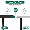 thumbnail image 2 of HOUSNIFLEX 6FT Folding Table, Heavy Duty Portable Table, Waterproof HDPE, Foldable for Picnic, Party, Camping, Dining, BBQ, Indoor & Outdoor, Black, 2 of 10