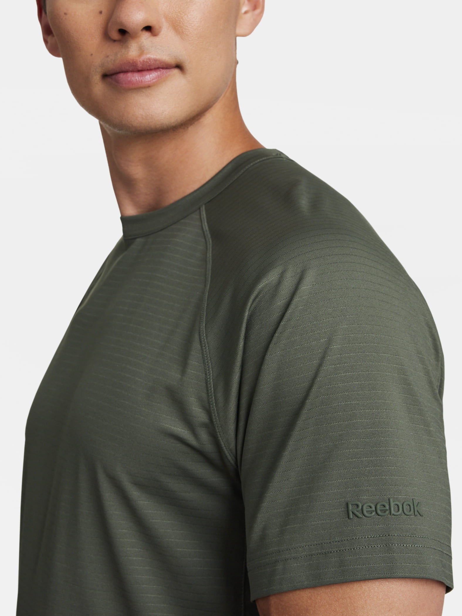 Reebok Men's and Big Men's Motive Performance Tonal Stripe Workout Shirt, Sizes XS-5XL