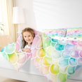 thumbnail image 3 of Manfei Mermaid Princess Twin Comforter Sets, Marine Rainbow Fish Tail Bedding Set, Blue Yellow, Polkadot Reversible, 2pcs, 1 Comforter and 1 Pillowcase, 3 of 7