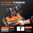 thumbnail image 4 of VEVOR Leather Cutting Machine, 10.2 x 5.9 in Embossing Plate Manual Die Cutter, 0.47 in Pressure Stroke Dual Guide Shafts Die Cut Machine, Leather Embossing Machine for Various of Materials, 4 of 9