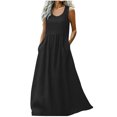 thumbnail image 2 of Tdoqot Womens Sundress Tank Dress with Pockets- Casual Sleeveless Loose Summer Strap Maxi Dresses Black Size XL, 2 of 7